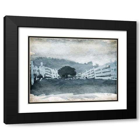 Follow Your Path Black Modern Wood Framed Art Print with Double Matting by OnRei