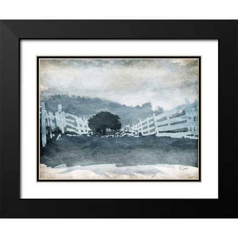 Follow Your Path Black Modern Wood Framed Art Print with Double Matting by OnRei