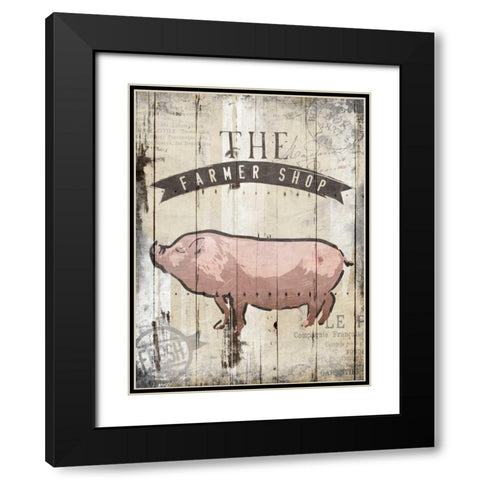 The Farmers Shop Black Modern Wood Framed Art Print with Double Matting by OnRei