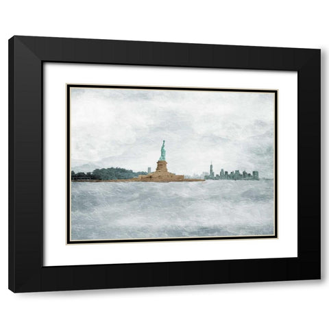 New York State Of Mind Black Modern Wood Framed Art Print with Double Matting by OnRei