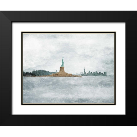 New York State Of Mind Black Modern Wood Framed Art Print with Double Matting by OnRei