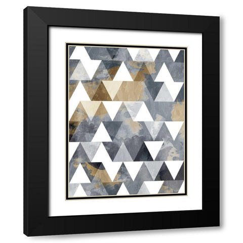 Nuetral Sky Windows Black Modern Wood Framed Art Print with Double Matting by OnRei