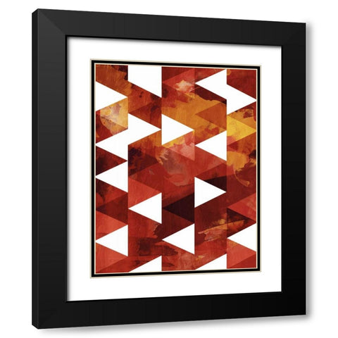 Breath Of Fire Black Modern Wood Framed Art Print with Double Matting by OnRei