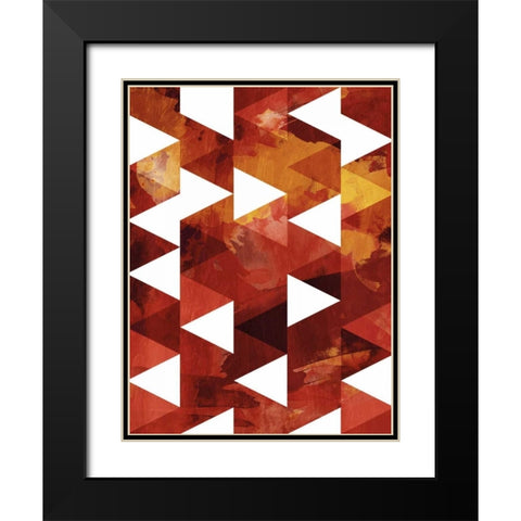 Breath Of Fire Black Modern Wood Framed Art Print with Double Matting by OnRei