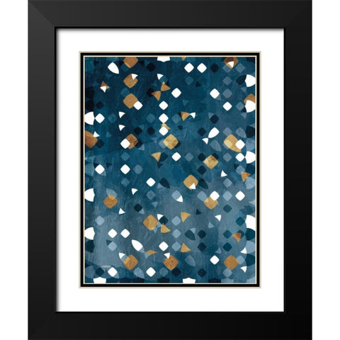 Lost In Abstract Black Modern Wood Framed Art Print with Double Matting by OnRei