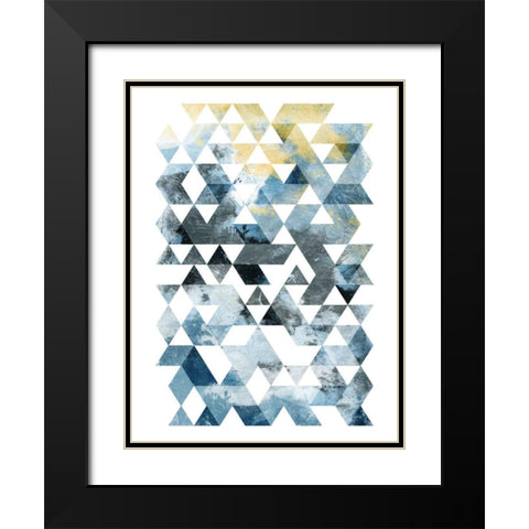 Grey Day Black Modern Wood Framed Art Print with Double Matting by OnRei