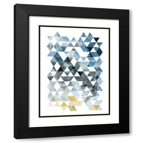 Grey Day Mate Black Modern Wood Framed Art Print with Double Matting by OnRei