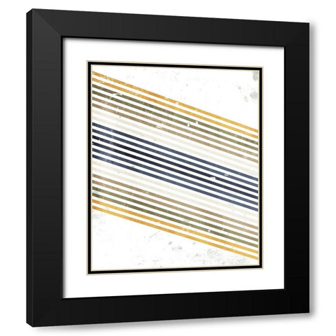 Jean Bright Black Modern Wood Framed Art Print with Double Matting by OnRei