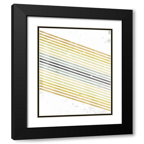 Grey Sun Black Modern Wood Framed Art Print with Double Matting by OnRei