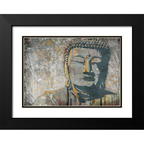 Find Serenity Black Modern Wood Framed Art Print with Double Matting by OnRei