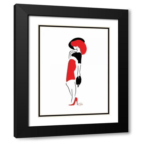 Who Me Too Black Modern Wood Framed Art Print with Double Matting by OnRei