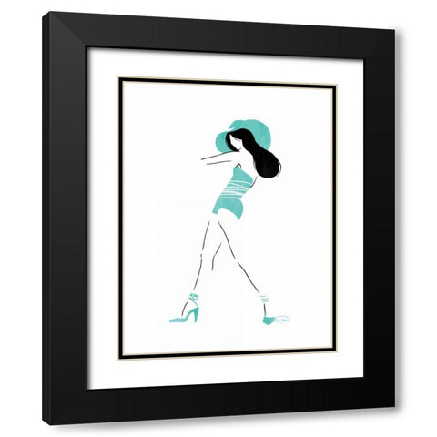 Work It Black Modern Wood Framed Art Print with Double Matting by OnRei