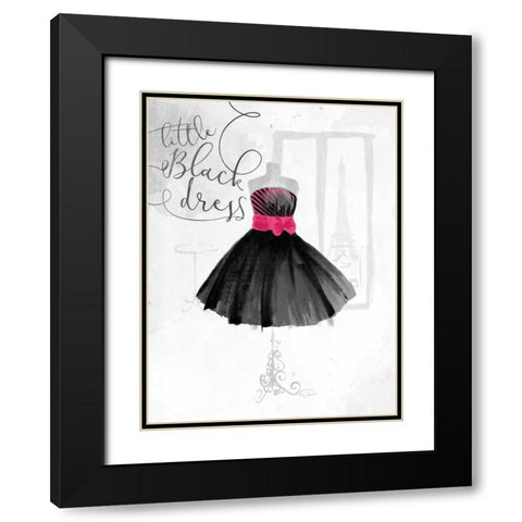 Little Black Dress Black Modern Wood Framed Art Print with Double Matting by OnRei