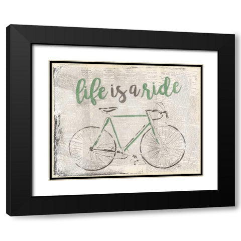 Is A Ride Black Modern Wood Framed Art Print with Double Matting by OnRei