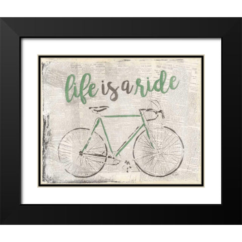 Is A Ride Black Modern Wood Framed Art Print with Double Matting by OnRei