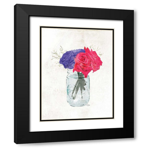 Beauty In A Jar Black Modern Wood Framed Art Print with Double Matting by OnRei