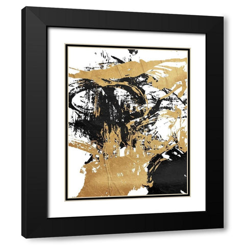 Jaidens Mess Black Modern Wood Framed Art Print with Double Matting by OnRei