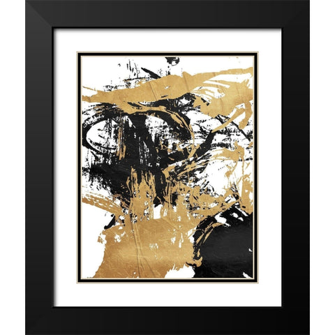 Jaidens Mess Black Modern Wood Framed Art Print with Double Matting by OnRei