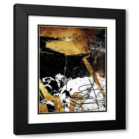 Focus Black Modern Wood Framed Art Print with Double Matting by OnRei