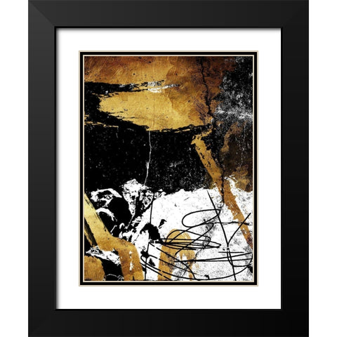 Focus Black Modern Wood Framed Art Print with Double Matting by OnRei