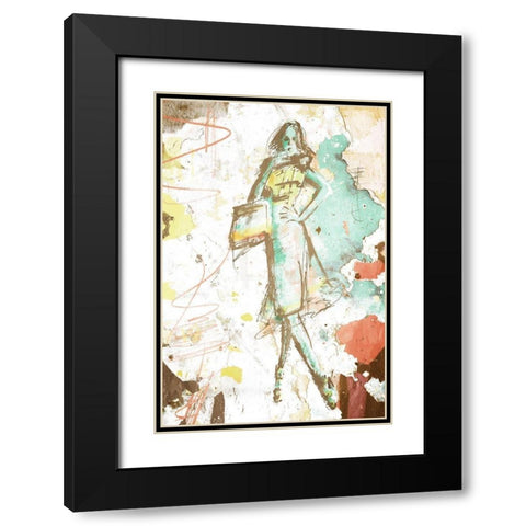 Fashion On The Wall Black Modern Wood Framed Art Print with Double Matting by OnRei