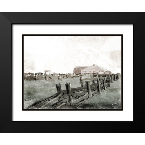 Farm Day Black Modern Wood Framed Art Print with Double Matting by OnRei