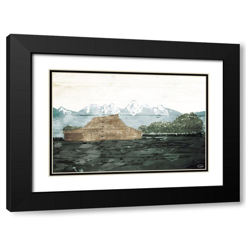 Another Farm Day Black Modern Wood Framed Art Print with Double Matting by OnRei