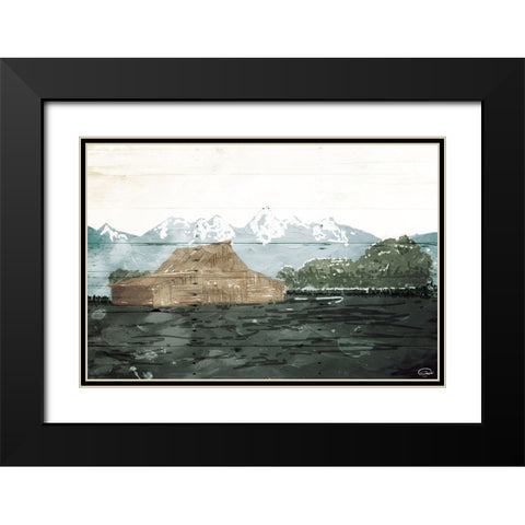 Another Farm Day Black Modern Wood Framed Art Print with Double Matting by OnRei