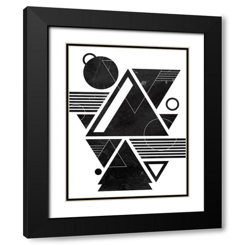 Future Landscape Black Modern Wood Framed Art Print with Double Matting by OnRei