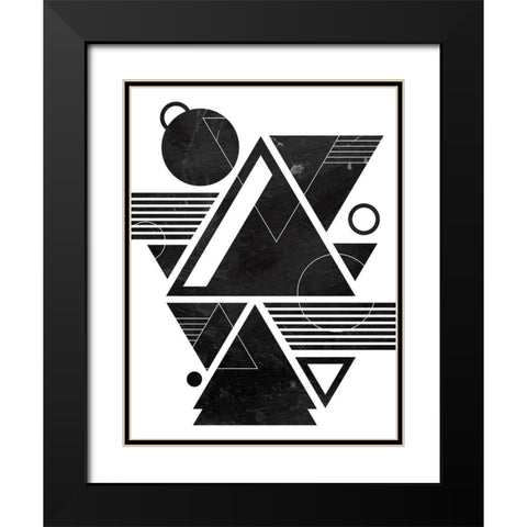 Future Landscape Black Modern Wood Framed Art Print with Double Matting by OnRei