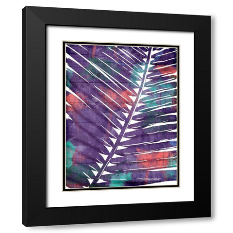 Cool Plant Black Modern Wood Framed Art Print with Double Matting by OnRei