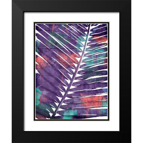 Cool Plant Black Modern Wood Framed Art Print with Double Matting by OnRei