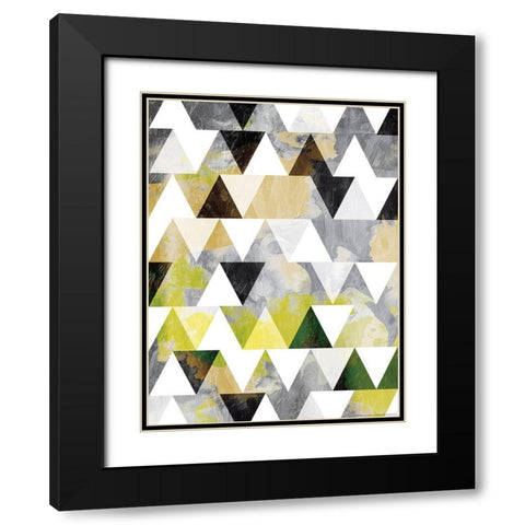 Fun Teeth Black Modern Wood Framed Art Print with Double Matting by OnRei