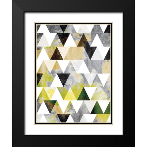 Fun Teeth Black Modern Wood Framed Art Print with Double Matting by OnRei