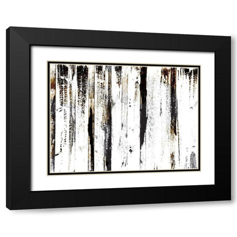 Gold Black Woods Black Modern Wood Framed Art Print with Double Matting by OnRei