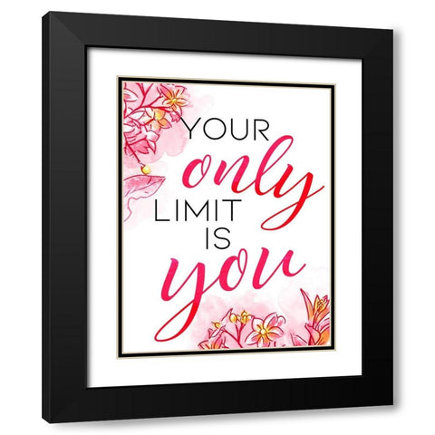 Only You Black Modern Wood Framed Art Print with Double Matting by OnRei