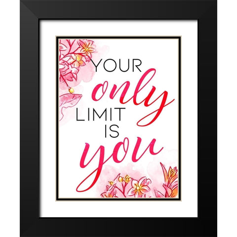 Only You Black Modern Wood Framed Art Print with Double Matting by OnRei