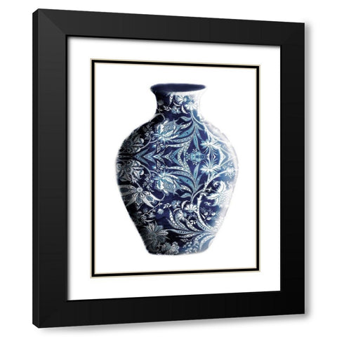 Clean Vase Black Modern Wood Framed Art Print with Double Matting by OnRei