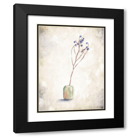 Solitude Of A Plant Black Modern Wood Framed Art Print with Double Matting by OnRei