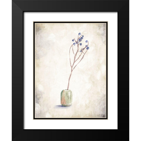 Solitude Of A Plant Black Modern Wood Framed Art Print with Double Matting by OnRei