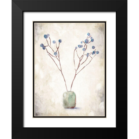 Secluded Plant Black Modern Wood Framed Art Print with Double Matting by OnRei