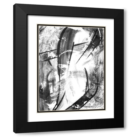 Sting Black Modern Wood Framed Art Print with Double Matting by OnRei