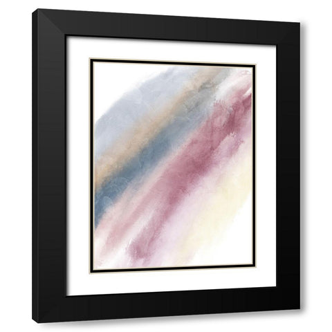 Mood Rainbow Black Modern Wood Framed Art Print with Double Matting by OnRei