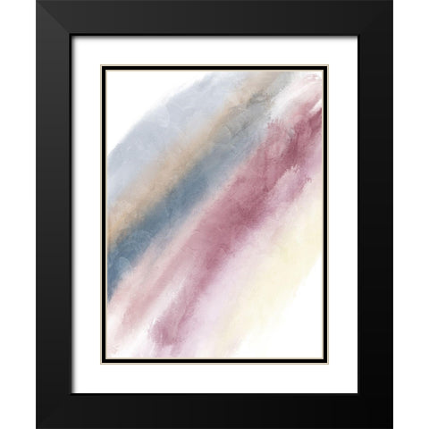 Mood Rainbow Black Modern Wood Framed Art Print with Double Matting by OnRei