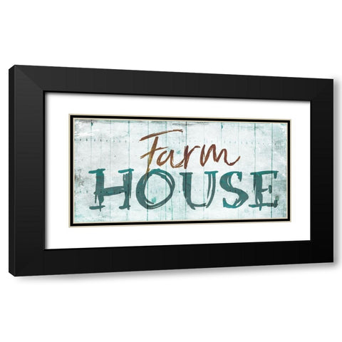 Farm House Black Modern Wood Framed Art Print with Double Matting by OnRei