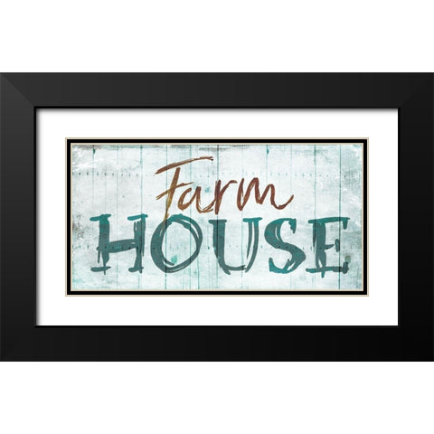 Farm House Black Modern Wood Framed Art Print with Double Matting by OnRei