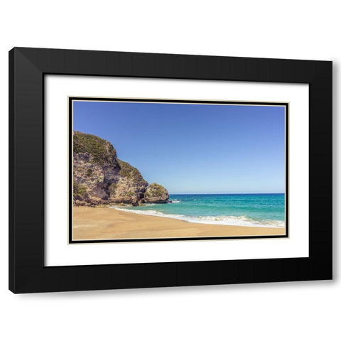Bay Side 1 Black Modern Wood Framed Art Print with Double Matting by Orlando