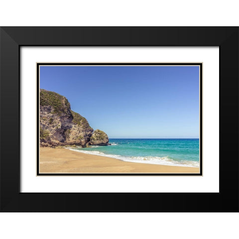 Bay Side 1 Black Modern Wood Framed Art Print with Double Matting by Orlando