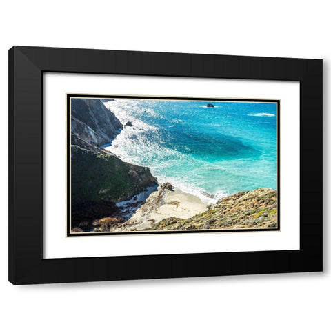 Bay Side 2-1 Black Modern Wood Framed Art Print with Double Matting by Orlando