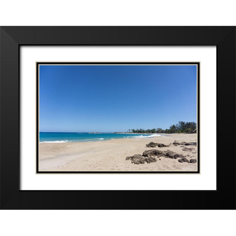 Bay Side 3 Black Modern Wood Framed Art Print with Double Matting by Orlando